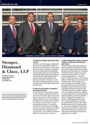 Hudson Valley Magazine March 2023 Issue - Stenger, Glass, Hagstrom, Lindars & Iuele LLP Feature